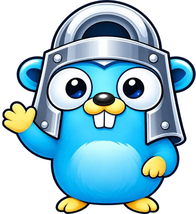 Keyseal Go mascot waving and holding a key