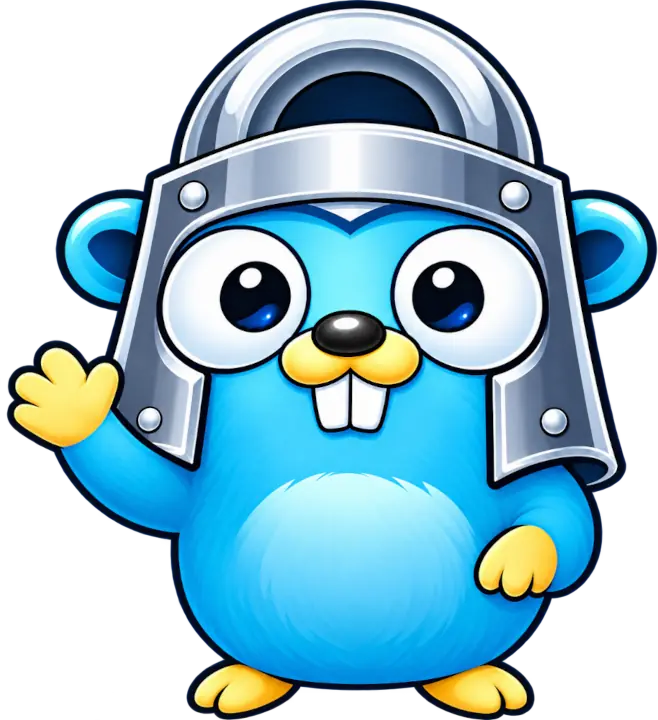 Keyseal Go mascot waving and holding a key